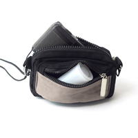 Sac pour appareil photo vintage personnalisé en polyester lavé, étui rétro pour appareil photo, mini pochette pour Powershot