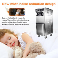 Ventes d'usine Grande capacité 20L/h Machine à crème glacée molle commerciale 2+1 saveurs Machine à crème glacée pour la vente en gros