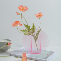 Vase acrylique nordique moderne Ins-Accent vase à fleurs artistique en forme de carré pour Arrangement hydroponique Table à manger créative