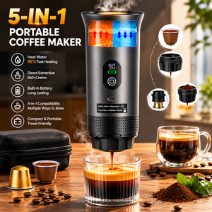 เครื่องชงกาแฟเอสเพรสโซแบบพกพา OEM/ODM 20 บาร์ ไฟฟ้า 12V สำหรับรถยนต์และบ้าน ขนาดเล็ก สไตล์อิตาเลียน สำหรับการเดินทางบนท้องถนน ความจุถ้วย 150 มล. รับผลิตตามแบบ OEM - Product Image 3