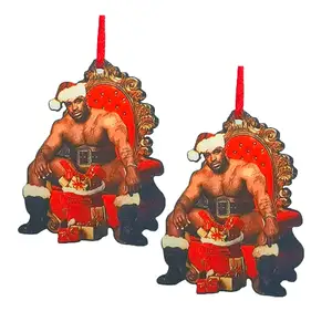 圣诞装饰品巴里·圣木迷因有趣的节日先生伍德迷因圣诞有趣的木制或节日木制装饰品