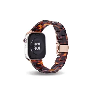 Watch Band Strap Metal Buckle Charm Resin for Iwatch Replacement Wristband Women Man 38mm 42mm Lightness Opp Bag Daily Life