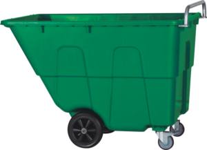 Conteneur de rouleau de 1/2 Cu.Yard avec 4 roues de stockage en plastique chariot de Transit camion d'inclinaison pour le déplacement - Product Image 3