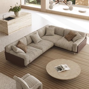 Nuevo Sofá de Lino Importado Italiano Minimalista 2026 para Sala de Estar, Sofá Recto Relleno de Plumón - Product Image 2