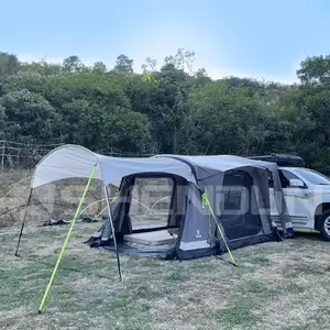 Şişme karavan çadır büyük uzay taşınabilir açık araba yan alüminyum şişme ev çadır 10 kişi kabarcık çadır