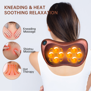 2025 Hot Selling 8 Balls Electric Massage Pillow Back and Neck Cervical Heated <strong>Massager</strong> Pillow for Car <strong>Home</strong> Outdoor <strong>Use</strong> - Product Image 3