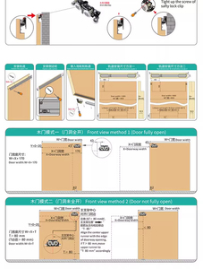 Puerta Corredera de Vidrio Invisible sin Rieles para Cocina y Baño con Mecanismo de Empuje y Deslizamiento - Product Image 4