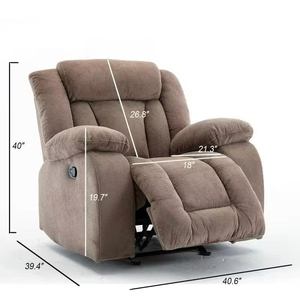 Sofá de Tela Doméstico de Lujo, Moderno, Giratorio 360 Grados, Sillón Reclinable con Masaje y Puerto USB para Sala de Estar/Apartamento - Product Image 2