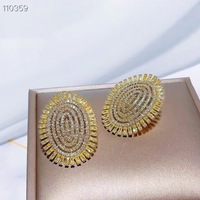 SENYU empreinte digitale conception boucles d'oreilles pavé à la main cubique zircone pierres bijoux de mode pour les femmes boucles d'oreilles de fête de mariage