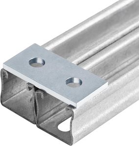 HENENG Heavy Duty 2-Hole Splice Plate 10 Pack for 1-5/8" Strut Channel, Precision 1-5/8" Hole Spacing, 7/32" Thick Flat <b>Brackets</b> - Product Image 1