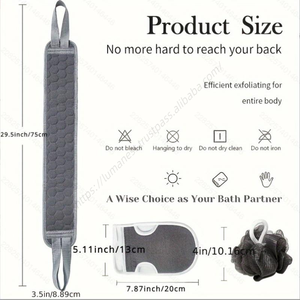 Wholesale 3 PCS Three-piece Bath Set, Rub and Artifact, Household Long Back <b>Towel</b>, Gloves, Flower Set - Product Image 3