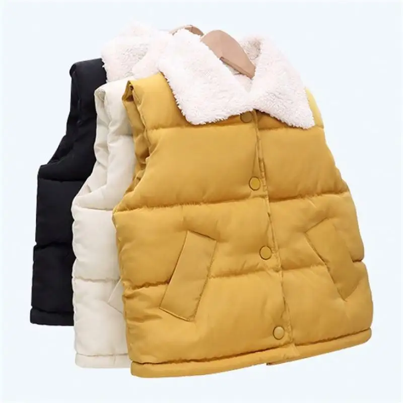 2023 New Baby Girls Boys Winter Puffer Vest With Fleece Lining Kids Winter Coat ODM OEM Customized order