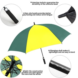 <b>Umbrella</b> Golf Pro Extra Large Canopy Strong Wind Resistance Vent System Golf Course Beach Use - Product Image 3