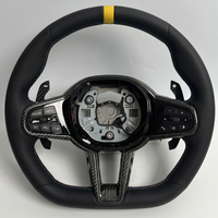 Roda kemudi kulit serat karbon, untuk BMW M2/M3/M4 X3 X5 G87 G80 G82 G20 G21 2020-2024, desain LCI kinerja olahraga