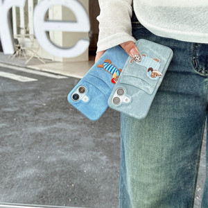 Étui de téléphone Tschick Cowboy brodé avec motif de <span class=keywords><strong>chien</strong></span> saucisse, adapté à l'iPhone 16 Promax, Apple 15, avec emplacement pour carte, nouveau modèle 14, 13 pour femmes - Product Image 3