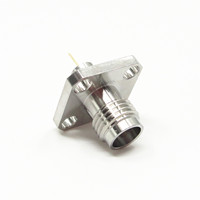 Connecteur coaxial RF microruban à ondes millimétriques haute fréquence 1.85mm avec prise femelle à bride à 4 trous
