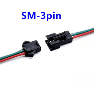 Conector de Cable para Circuitos Integrados, Macho a Hembra, 3 Pines, JST SM, Conector Macho Hembra, Cable para Luz LED - Product Image 3