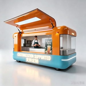 Carrito de Comida Móvil con Ruedas y Equipamiento de Cocina Completo para Venta de <span class=keywords><strong>Hot</strong></span> Dogs y Comida Callejera - Product Image 2