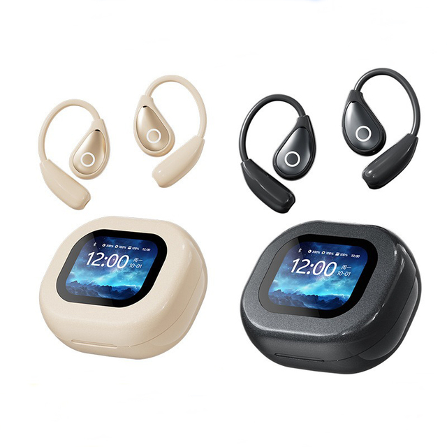 Smart AI Translation Earhook Wireless Earbuds Providing Waterproof Performance Noise Filter Bright Touch Display MP3 Card Mode