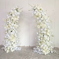 Set Bunga Arch Pernikahan Buatan NINI Wholesale, Mawar Bintang Langit, Bunga Horn, Berwarna-warni untuk Dekorasi Pernikahan dan Ulang Tahun