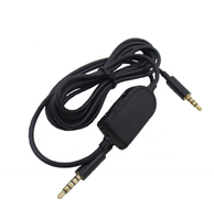 Kabel Audio Aux Male ke Male, 3.5MM dengan kontrol Volume untuk Astro A10 A30 kabel pengganti Headphone
