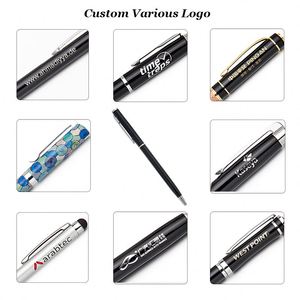 Factory Wholesale Reusable Customized Logo Metal Ball Point Promotion Business <b>Gift</b> Stationary Gel Black Ink Ballpoint <b>Pen</b> With - Product Image 4