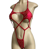 Lingerie de Danse de Pole pour Femme en Nylon Spandex de Haute Qualité OEM avec Strass, Pantalon Exotique pour Danseuse