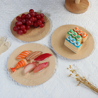Assiettes carrées personnalisées en bambou naturel écologiques pour le service des aliments