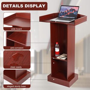 Podium de Base lourde <span class=keywords><strong>en</strong></span> <span class=keywords><strong>bois</strong></span> pour conférence support de discours de mariage support de podium pour pupitre présentation église salle de classe chaire - Product Image 5
