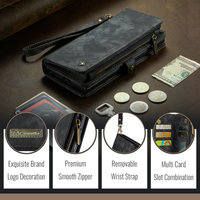 CaseMe 2025 Meilleur vendeur pour Samsung S25 A16 A26 A36 A56 A06 Étui portefeuille en cuir pour Samsung A16 Pochette Sac