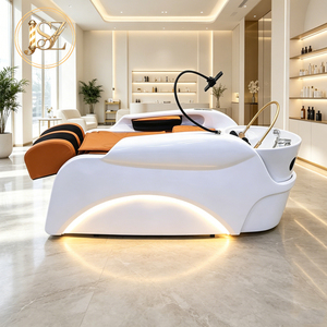 Fauteuil de lavage professionnel pour salon de coiffure avec hydrothérapie, massage électrique, <span class=keywords><strong>spa</strong></span> <span class=keywords><strong>capillaire</strong></span> et éclairage intégré - Product Image 3