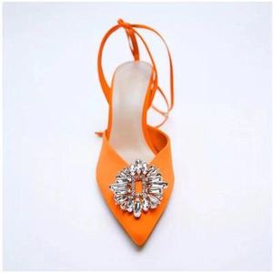 Nouvelles sandales romaines d'été pour femmes à bout pointu et talon aiguille avec bride, chaussures pour femmes - Product Image 1