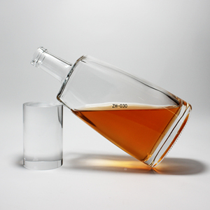 Bouteille en verre populaire et exclusive de 1000 ml, personnalisée, plate, en verre super flint, pour vodka, spiritueux, tequila, liqueur, <span class=keywords><strong>whisky</strong></span>, avec bouchon - Product Image 3