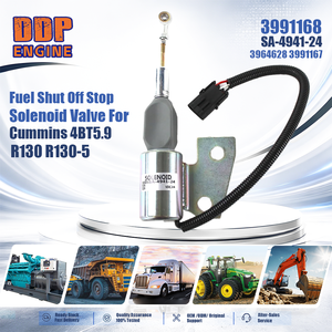 Vanne solénoïde d'arrêt de carburant 3991168 SA-4941-24 3964628 3991167 pour Cummins 4BT5.9 R130 R130-5 - Product Image 2
