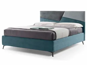 Cama Moderna Letti con Espacio de Almacenamiento, Estructura de Listones, Sistema de Elevación a Gas, Tapicería de Terciopelo, Estructura de Madera, Cama Ajustable - Directo de Fábrica - Product Image 3
