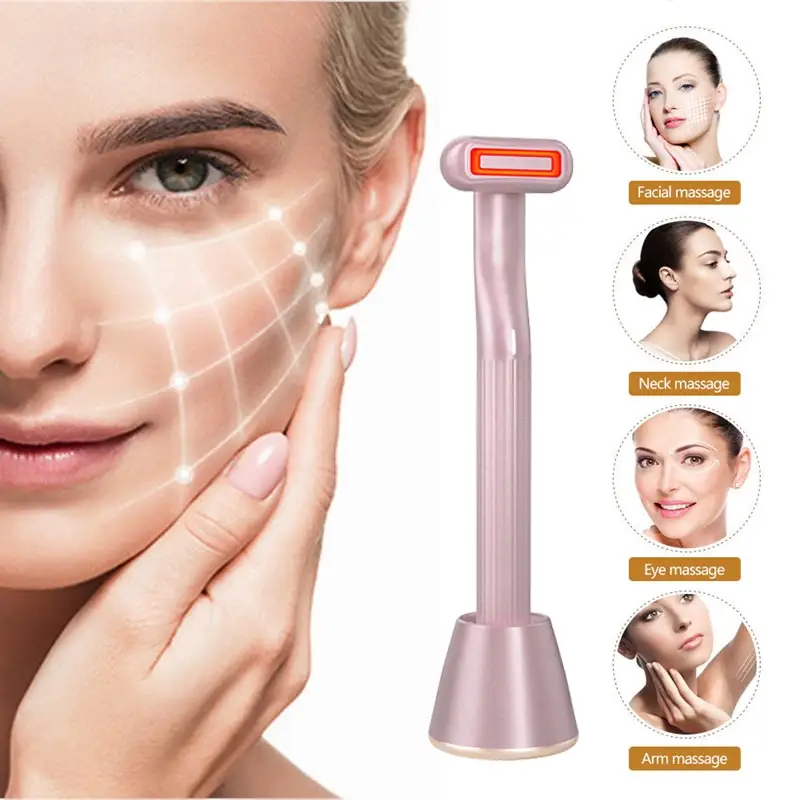 EMS micro-courant lifting du visage Machine de soins de beauté masseurs pour les yeux thérapie à la lumière rouge Anti-âge rides dispositif de raffermissement de la peau du visage