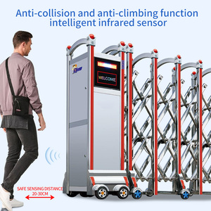 Stainless Steel Automatic Industrial Electric Folding <strong>Gate</strong> Motorized Telescopic School <strong>Security</strong> Front Fence Retractable <strong>Gate</strong> - Product Image 2