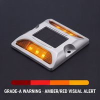 Marqueur routier solaire LED réfléchissant IP68 étanche à énergie solaire pour marquage industriel de cours d'usine, fourni directement par l'usine