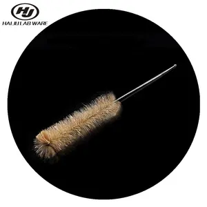 HAIJU Laboratory Small Medium Large Industrial Glass Test Tube Cleaning Brush With Natural Bristle