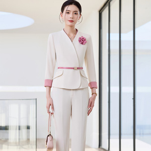 Women's Suit Set Satin Three Quarter Sleeve Short Skirt Office Lady Spring Breathable Elegant Slim Fit - Product Image 3