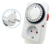Timer Mekanik TG-22A Colokan EU untuk Tangki Reptil - Timer Siklus 24 Jam untuk Lampu Pemanas Terarium