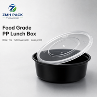 Gobelet à soupe jetable en PP de qualité alimentaire, anti-fuite, compatible micro-ondes et congélateur, pour les plats à emporter et les restaurants