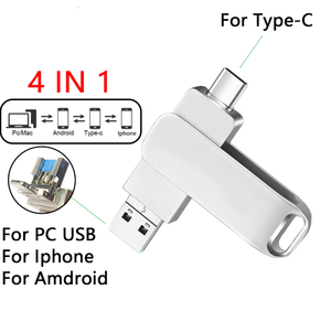 Clé USB 4 en 1 32 Go 64 Go 128 Go 256 Go 512 Go OTG USB 3.0 Type C - Product Image 4