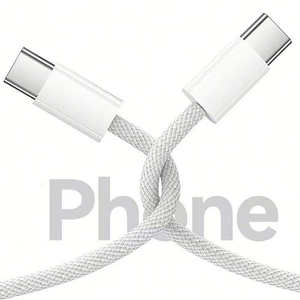 Câble plat USB-C tressé en nylon de 1 m 60 W pour téléphones 15 16 17 Pro Max, câble de charge rapide et de données avec boîte – Vente en gros - Product Image 2