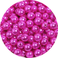 Perles rondes en plastique ABS imitation perle, pas chères, de 3, 4, 5, 6, 8, 10, 12 mm, avec trou, pour la fabrication de bijoux, vente en gros