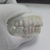 Vvs Moissanite Grillz Grillz dents personnalisées avec diamant 925 argent