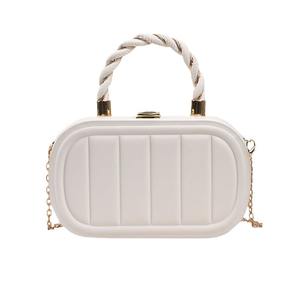 Fashion Designer Small Jelly Detachable Chain Zipper Crossbody Shoulder PU Woven Handbag Cosmetic <b>Travel</b> <b>Organizer</b> for Women - Product Image 5