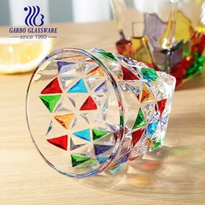 Petite commande forme carrée 300ml peinture à la main <span class=keywords><strong>whisky</strong></span> verre à boire verre à <span class=keywords><strong>whisky</strong></span> gravé gobelet en verre - Product Image 2
