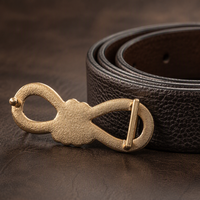 Boucles de ceinture pour hommes d'affaires, logo gravé sur mesure, alliage de zinc, métal résistant à la rouille, anti-rayures, pour ceinture en cuir