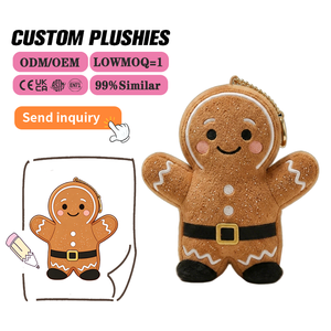 Portachiavi Personalizzato Babbo Natale in <span class=keywords><strong>Peluche</strong></span>, Simpatico Giocattolo Imbottito OEM ODM, Regalo <span class=keywords><strong>Natalizio</strong></span> in Cotone PP Ricamato Super Morbido - Product Image 2